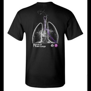 7 train lungs T shirt